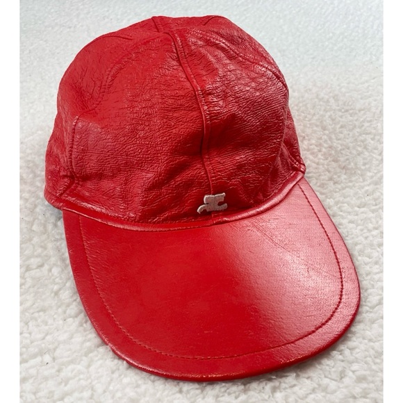 COURRÈGES • Red/White Vinyl Logo Baseball Hat - Picture 10 of 15